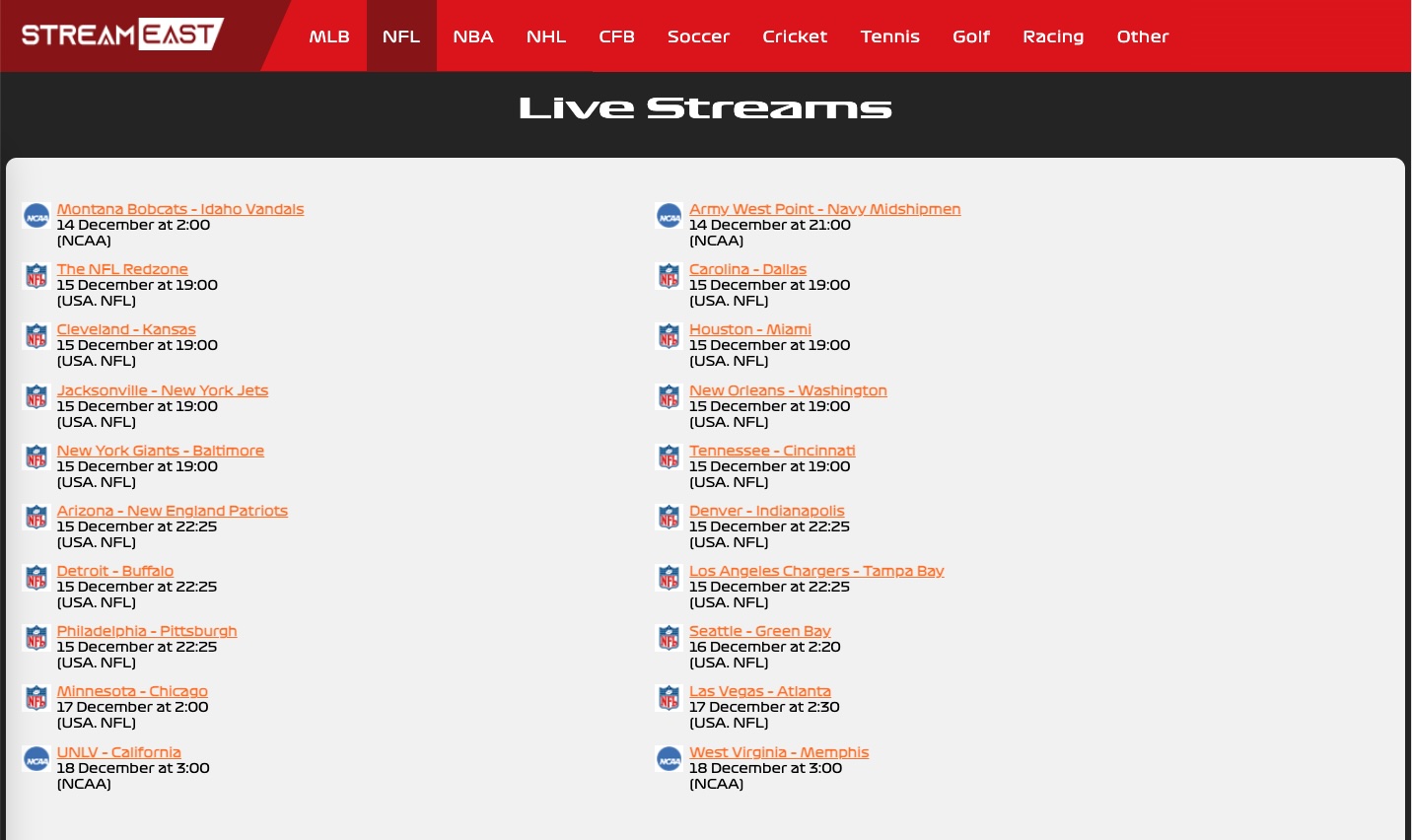 BuffStreams Official Streams NBA, NFL, NFL, MMA, BOXING